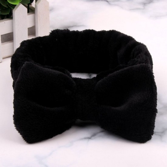 Big Rabbit Ears Coral Fleece Soft Elastic Hairbands 