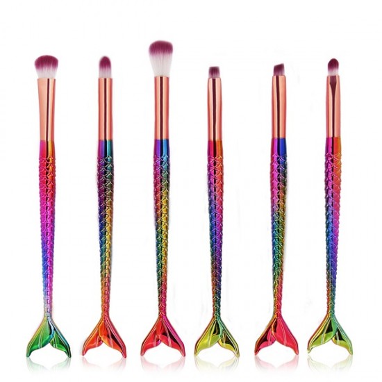 7PCS Makeup Brushes Set Eyeshadow Eyebrow Blending Fan Brush