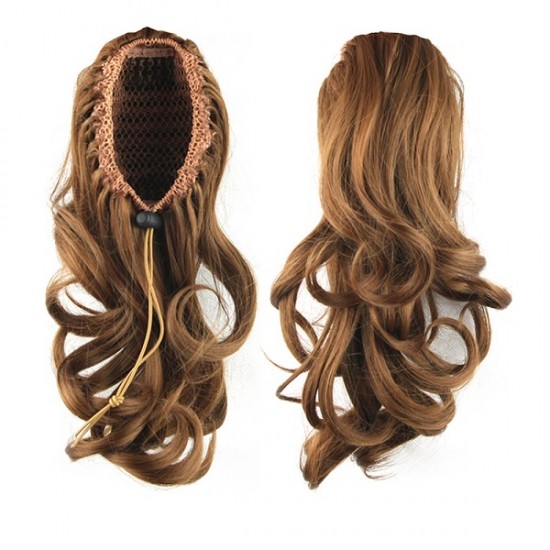 Brown Black Curly False Hair  Synthetic Hair 