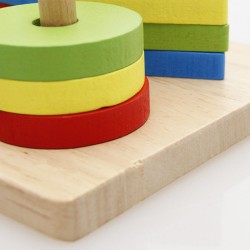 Kids Educational Wooden Montessori Toys Geometric Shapes Matching Games