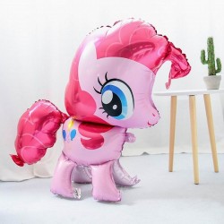 1PCS 100*97CM Pink Horse Pony Unicorn Foil Balloons 