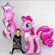 1PCS 100*97CM Pink Horse Pony Unicorn Foil Balloons 