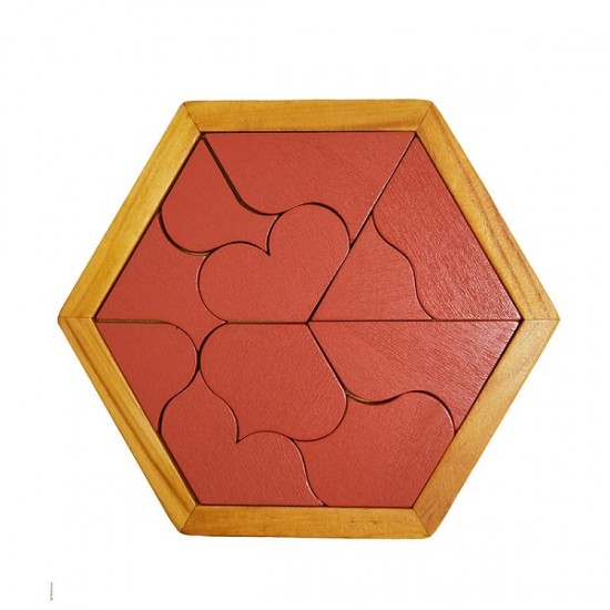 GIFTABLE Geometric Shape  Puzzles  Wooden Toys Jigsaw