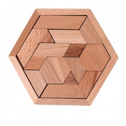 GIFTABLE Geometric Shape  Puzzles  Wooden Toys Jigsaw