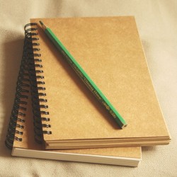 A5 Kraft Paper Notebook Spiral Coil Daily Handmade Journal Memo 