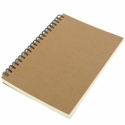 A5 Kraft Paper Notebook Spiral Coil Daily Handmade Journal Memo 