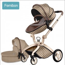 Baby Stroller 3 in 1,Hot Mom travel system High Land-scape stroller with bassinet in 2020 Folding Carriage for Newborns baby