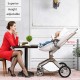 Baby Stroller 3 in 1,Hot Mom travel system High Land-scape stroller with bassinet in 2020 Folding Carriage for Newborns baby