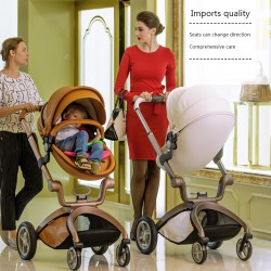 Baby Stroller 3 in 1,Hot Mom travel system High Land-scape stroller with bassinet in 2020 Folding Carriage for Newborns baby