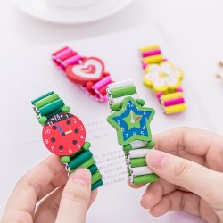 Boys Girls Children's wooden  toy watch