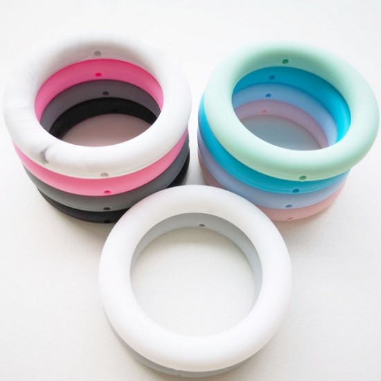 20pc Silicone Teething  Ring With Hole 