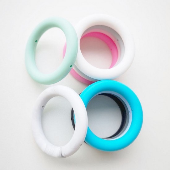 20pc Silicone Teething  Ring With Hole 