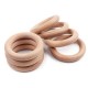 New 5Pcs  Beech Wooden Baby Teething Rings Wooden Baby Teethers