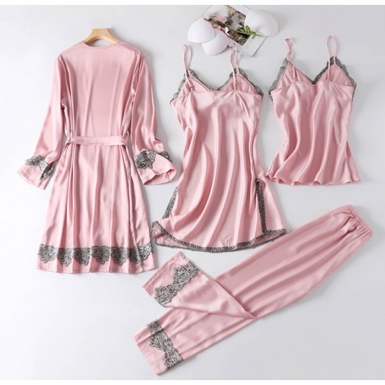 Women Pajamas Sets Silk Pajamas Set