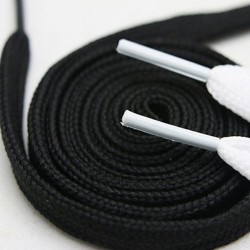 1 Pair High Quality White Black Shoelace