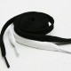 1 Pair High Quality White Black Shoelace