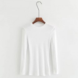 Simple Slim Crop Tops T-shirt 