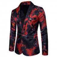 Flame Printed Blazer Jacket