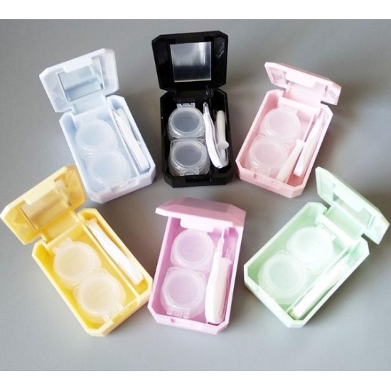 Glasses Contact Lens container with Mirror