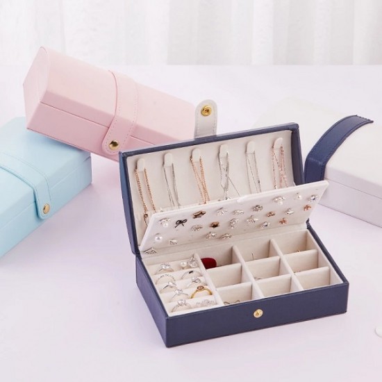 Portable Multifunctional Leather Jewelry Packaging Box