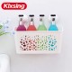 Super suction plastic bathroom sponge shampoo holder, Strong suction cup bathroom storage rack tooth brush holder 