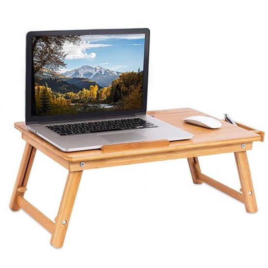 Natural Bamboo Foldable Laptop Desk