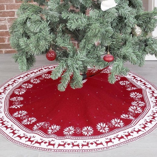 Christmas Tree Skirt Knitted Apron Tree Skirt