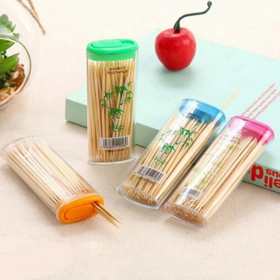 100PCS Disposable Wood Dental Bamboo Toothpicks 