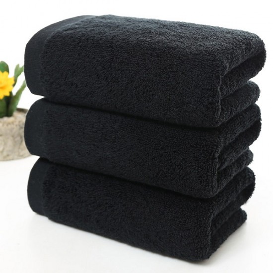 Tangopi Cotton Thick  Black Towel  Black Bath Towel 