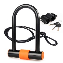 Strong Security U Lock with Steel Cable Bike 