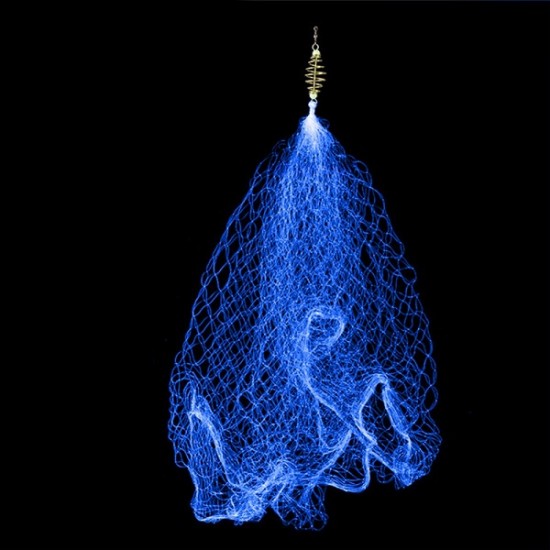 Blue Fishing Net Trap Portable Nylon Fishing Net