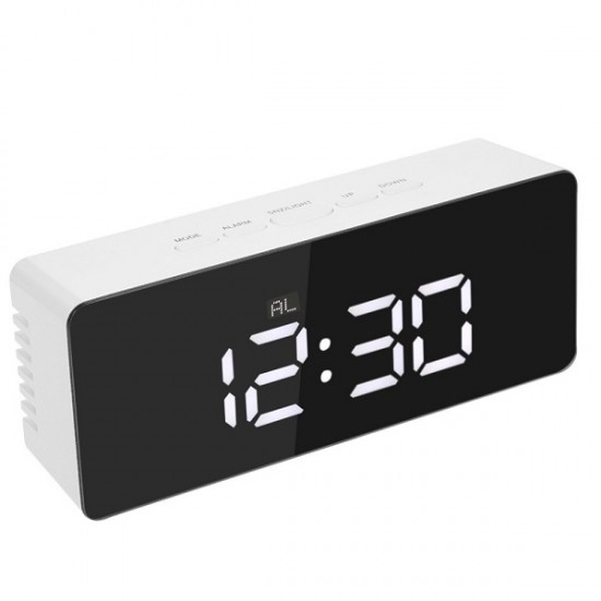 LED Mirror Alarm Clock Digital Table Clock 